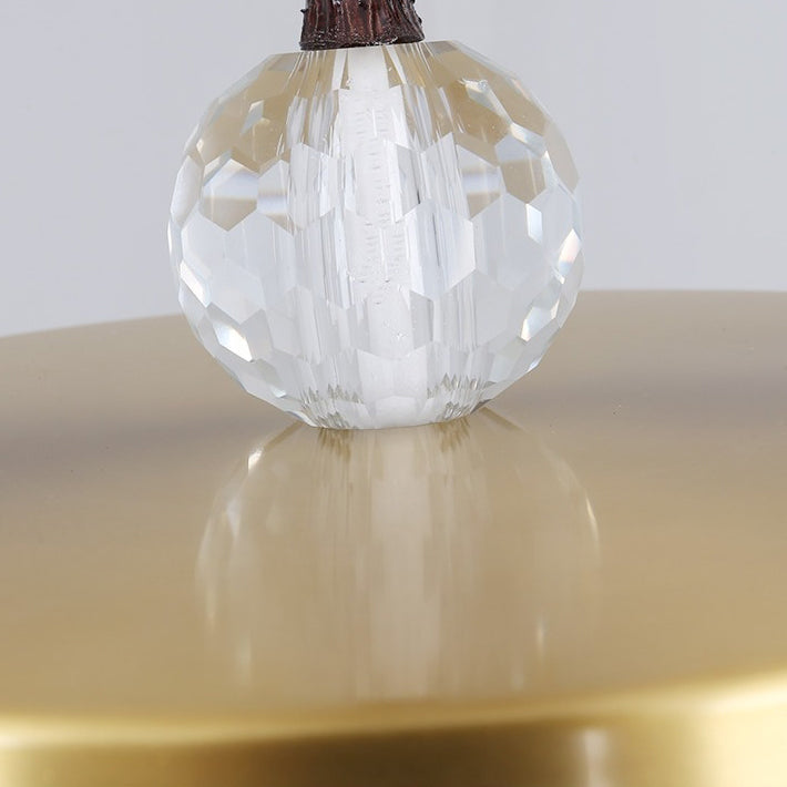 Traditional Chinese Dome Round Magpie Resin Copper LED Chandeliers For Dining Room