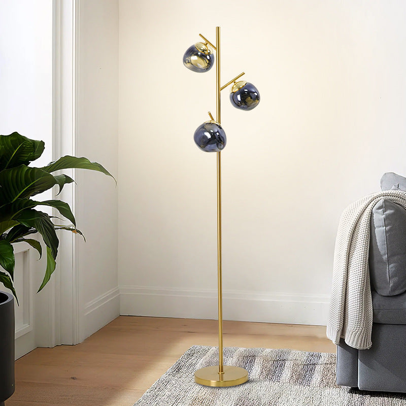 Contemporary Nordic Lava Orb Acrylic Lampshade Iron Base LED Standing Floor Lamp For Living Room