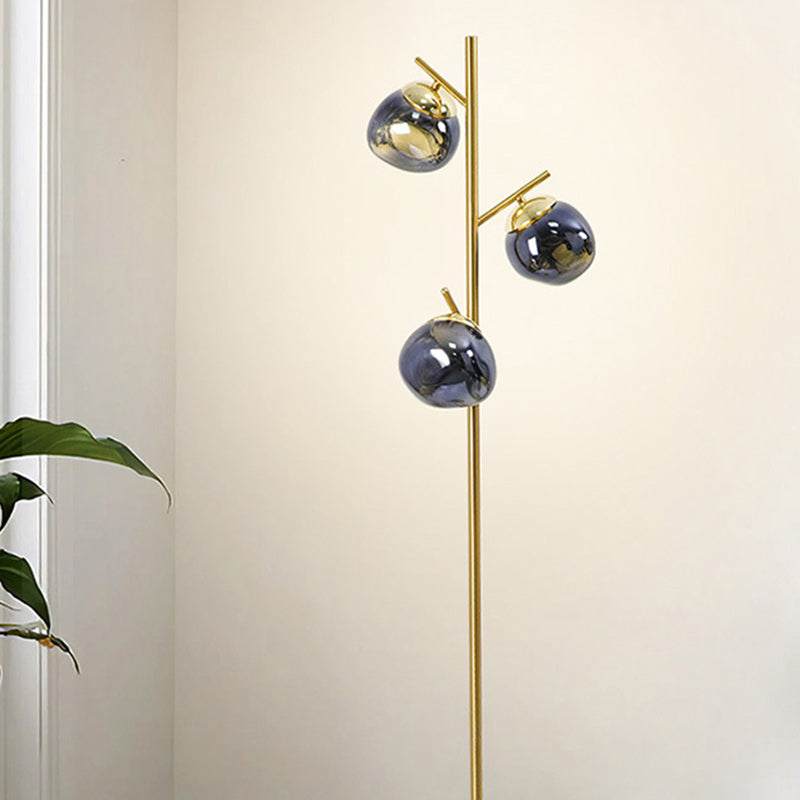 Contemporary Nordic Lava Orb Acrylic Lampshade Iron Base LED Standing Floor Lamp For Living Room