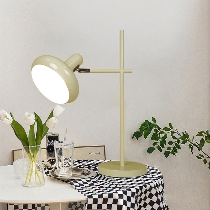 Contemporary Nordic Round Iron Lampshade 1 - Light Table Lamp For Bedroom