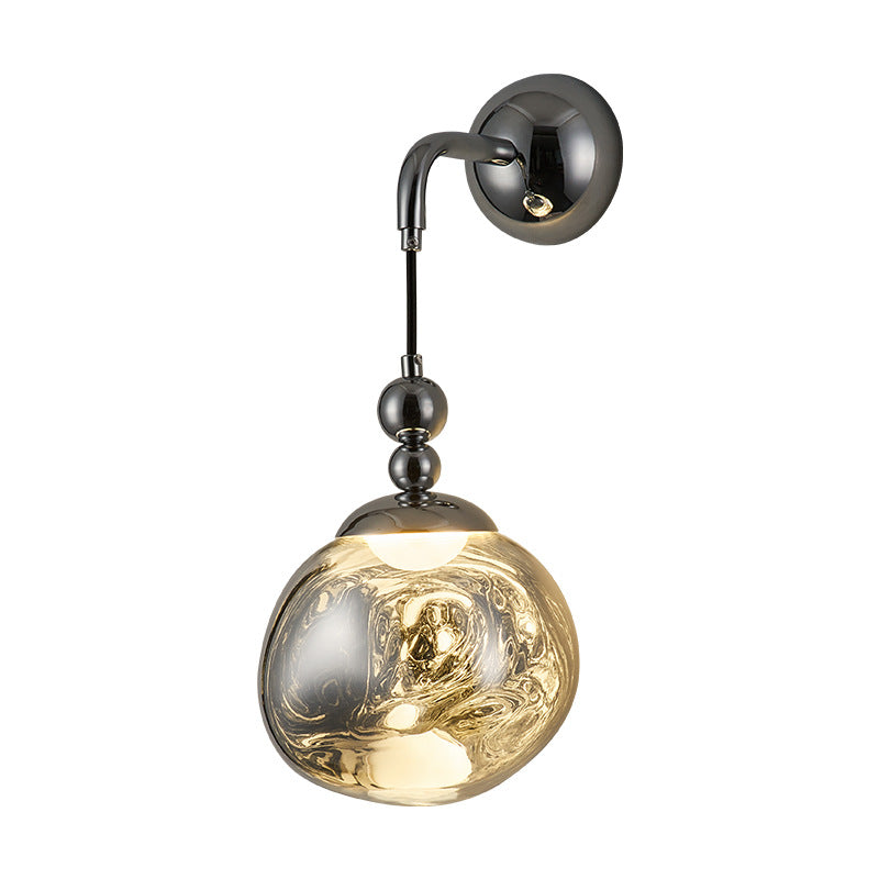 Contemporary Nordic Lava Ball Acrylic Hardware LED Wall Sconce Lamp For Living Room