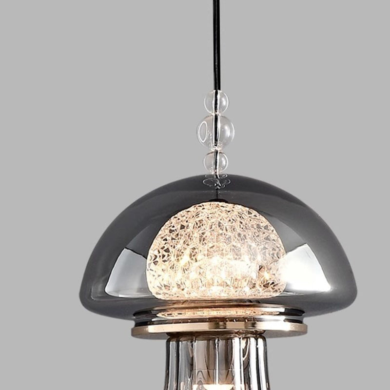 Contemporary Nordic Dome Jellyfish Liftable Acrylic Glass Lampshade LED Pendant Light For Dining Room