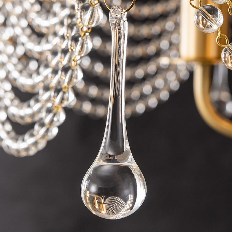 Modern Luxury Mushroom Copper Crystal 3/5/6 - Light Chandelier For Living Room