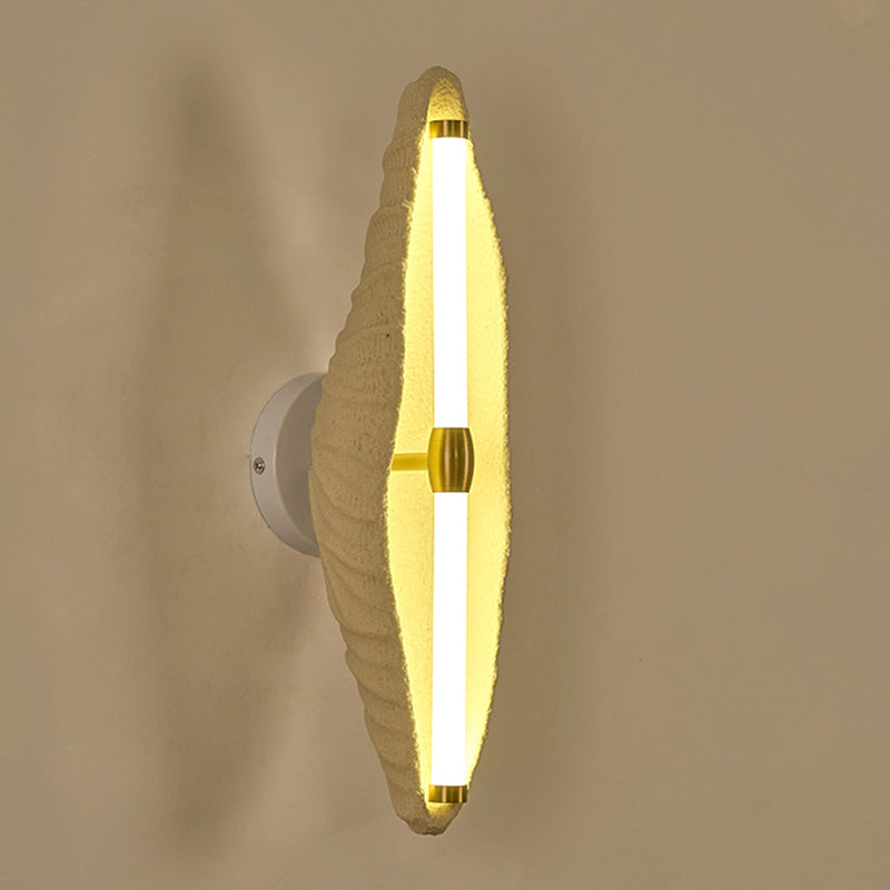 Contemporary Scandinavian Shell Resin Iron LED Wall Sconce Lamp For Living Room