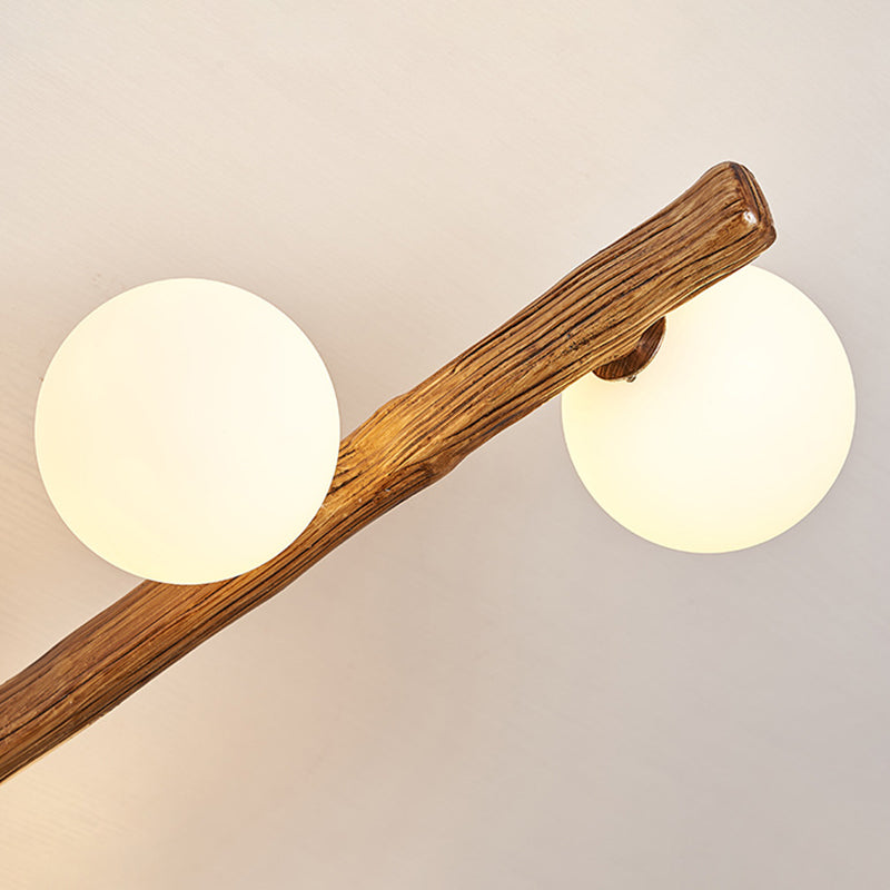 مصباح سقف شبه مدمج بإضاءة LED يابانية تقليدية، مصنوع من الراتنج، بأغصان طويلة، مقاس 3/6/9/12/15، لغرفة المعيشة