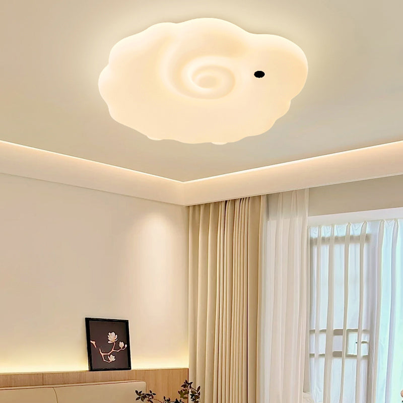 Contemporary Creative Sheep Roto-molding Iron LED Flush Mount Ceiling Light For Bedroom