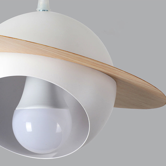 Contemporary Nordic UFO Shape Iron Aluminum 3 - Light Chandelier For Dining Room