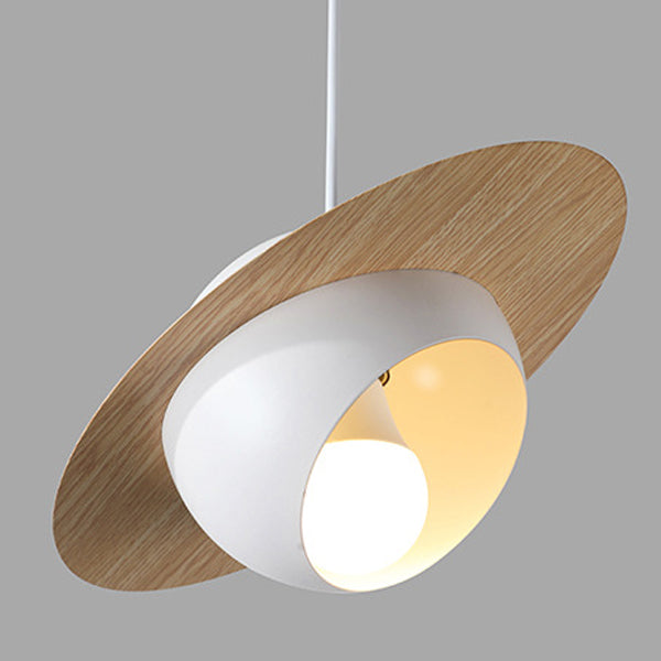 Contemporary Nordic UFO Shape Iron Aluminum 3 - Light Chandelier For Dining Room