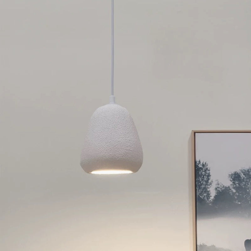Contemporary Scandinavian Semicircular Water Drop Full Polystyrene 1 - Light Pendant Light For Dining Room