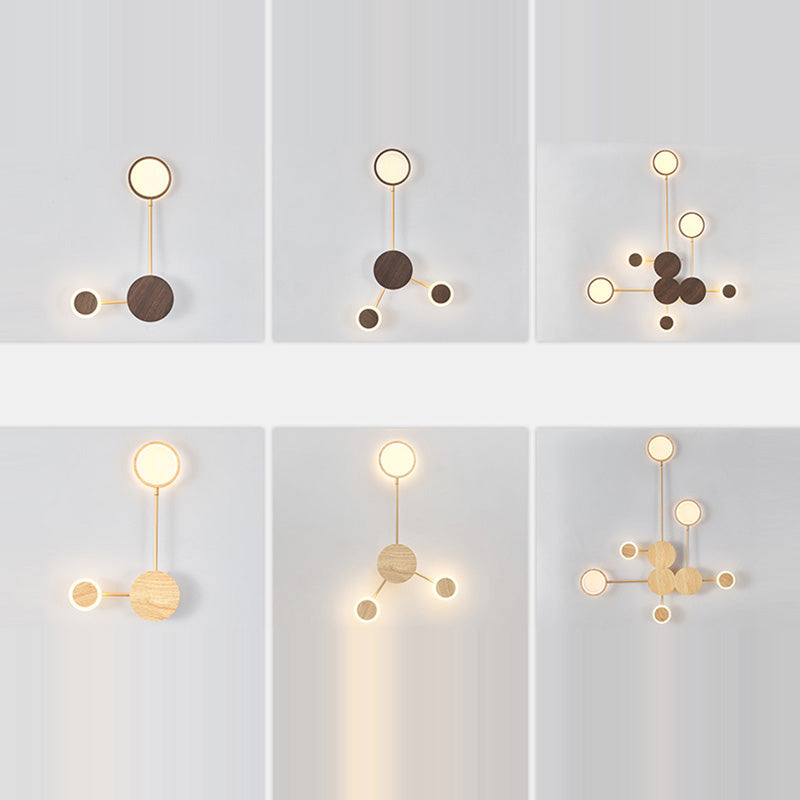Contemporary Nordic Round Iron Acrylic LED Wall Sconce Lamp For Living Room