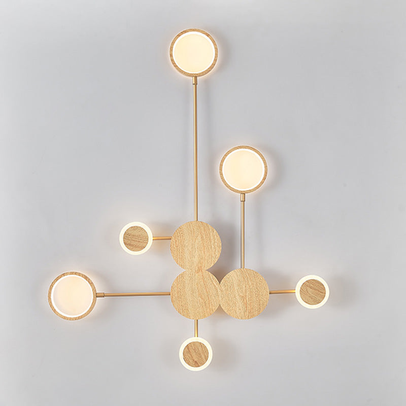 Contemporary Nordic Round Iron Acrylic LED Wall Sconce Lamp For Living Room