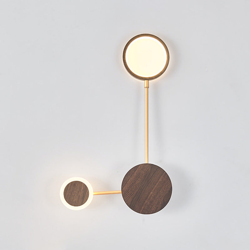 Contemporary Nordic Round Iron Acrylic LED Wall Sconce Lamp For Living Room