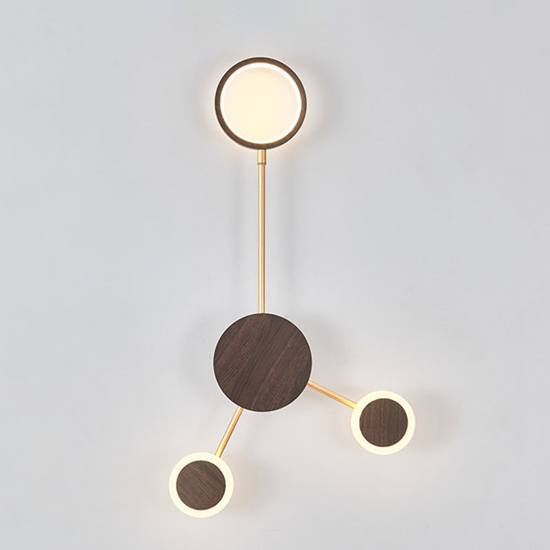 Contemporary Nordic Round Iron Acrylic LED Wall Sconce Lamp For Living Room