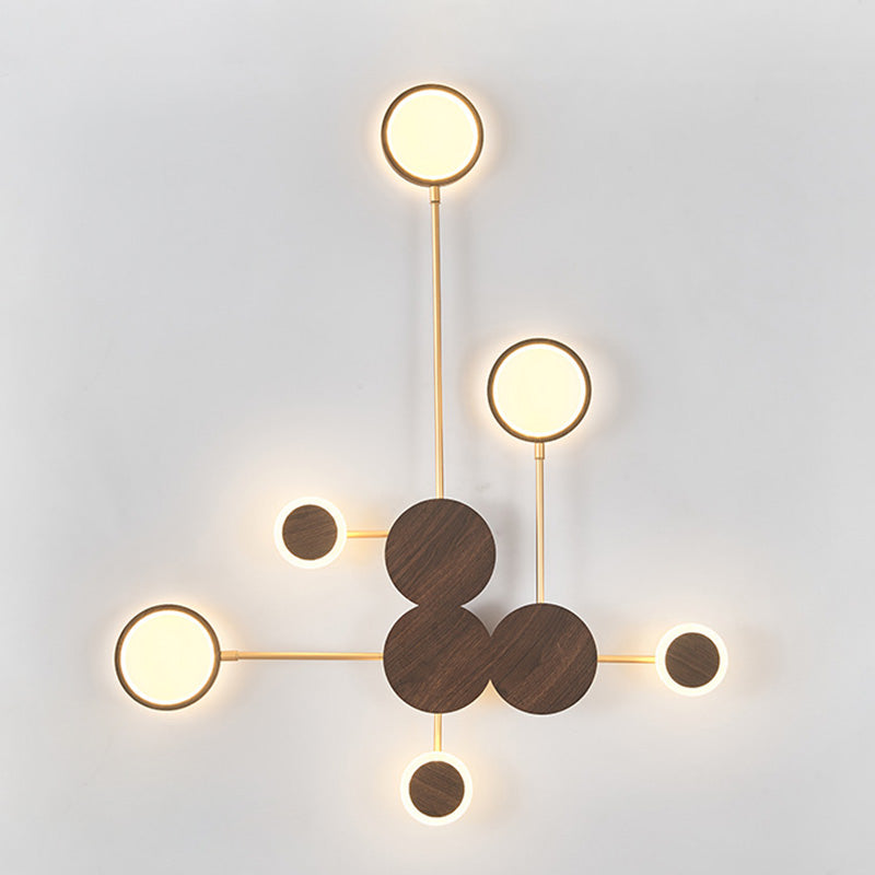 Contemporary Nordic Round Iron Acrylic LED Wall Sconce Lamp For Living Room