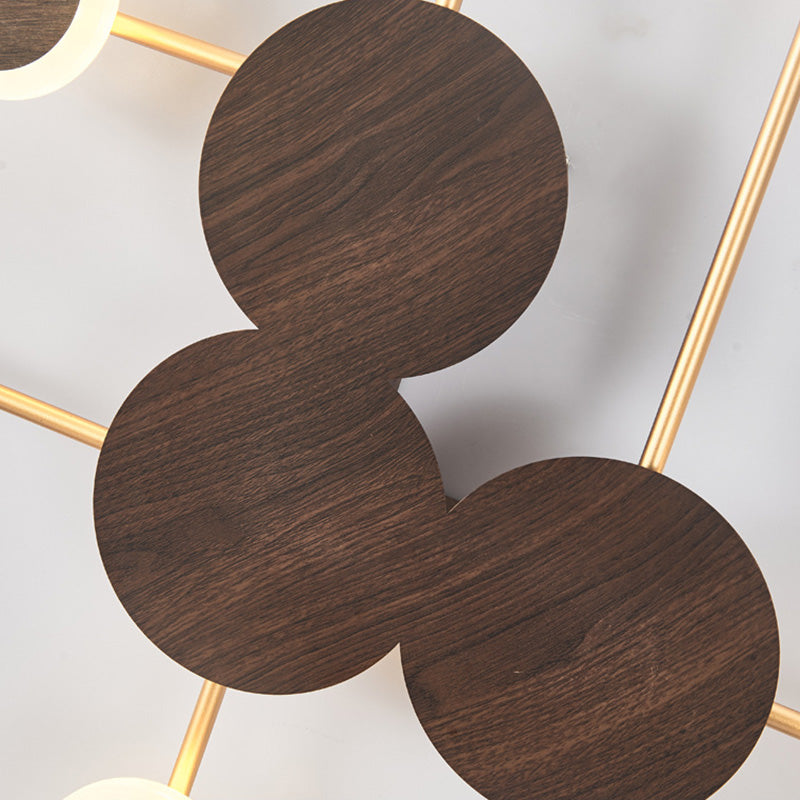 Contemporary Nordic Round Iron Acrylic LED Wall Sconce Lamp For Living Room