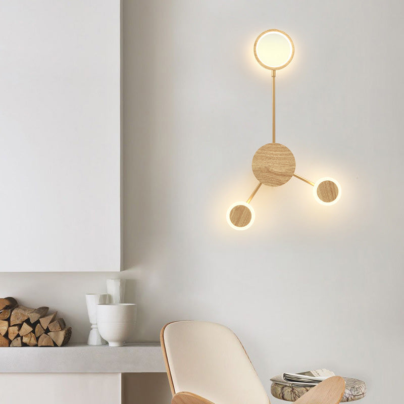 Contemporary Nordic Round Iron Acrylic LED Wall Sconce Lamp For Living Room