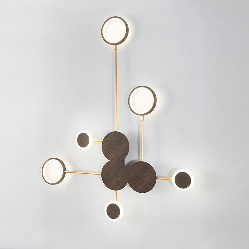 Contemporary Nordic Round Iron Acrylic LED Wall Sconce Lamp For Living Room