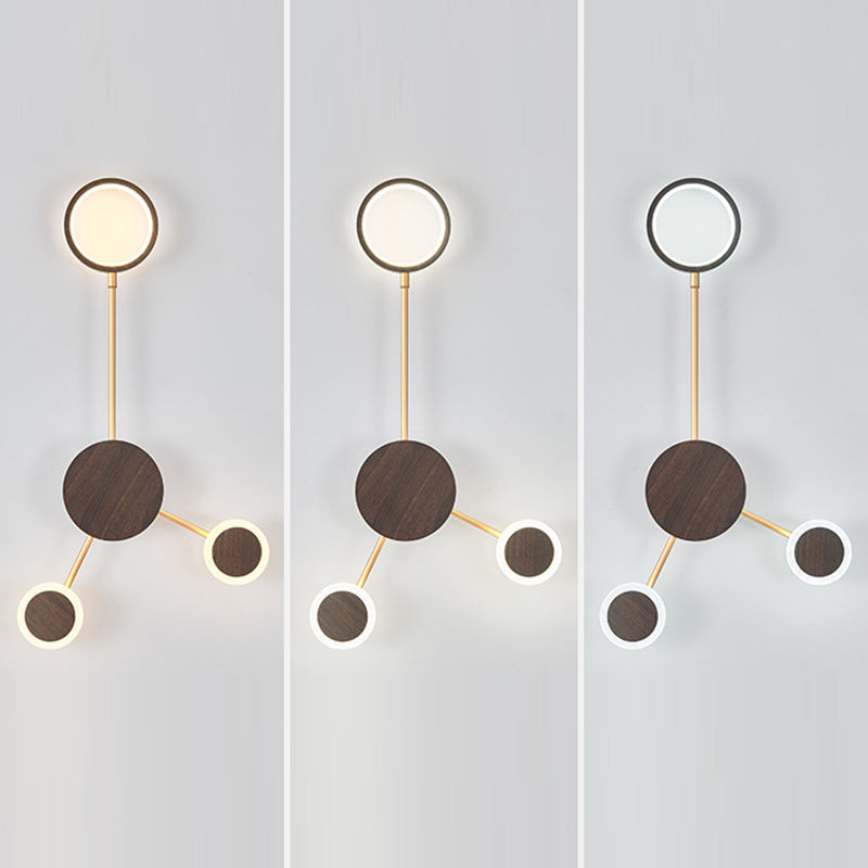 Contemporary Nordic Round Iron Acrylic LED Wall Sconce Lamp For Living Room
