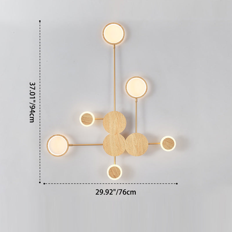 Contemporary Nordic Round Iron Acrylic LED Wall Sconce Lamp For Living Room