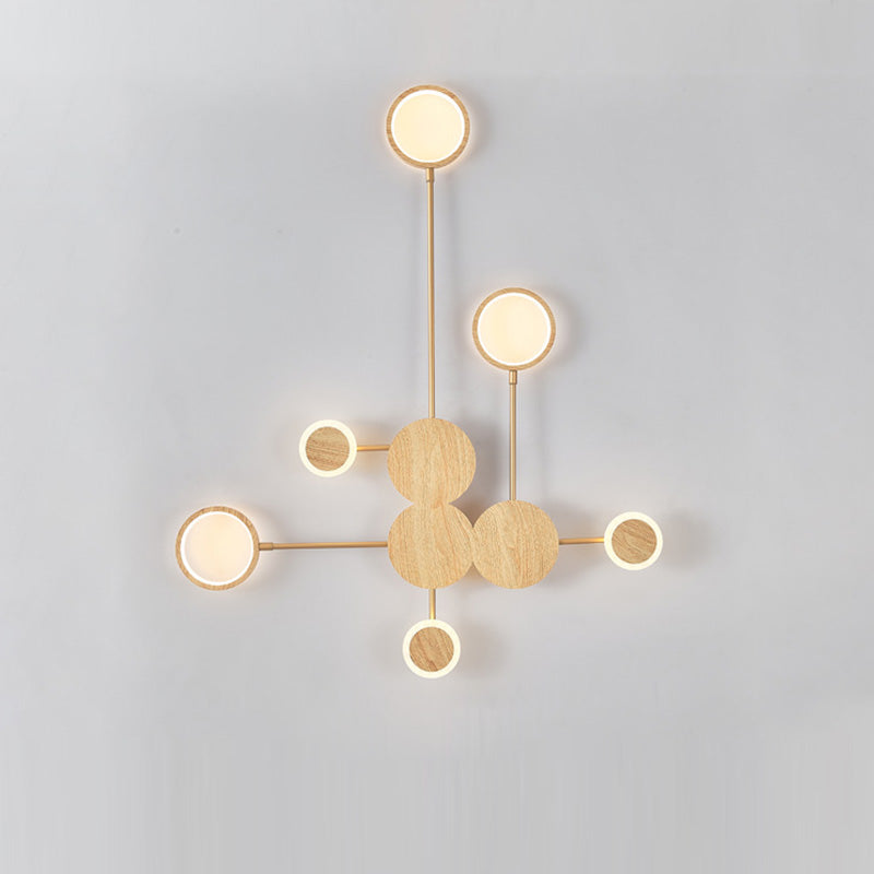 Contemporary Nordic Round Iron Acrylic LED Wall Sconce Lamp For Living Room