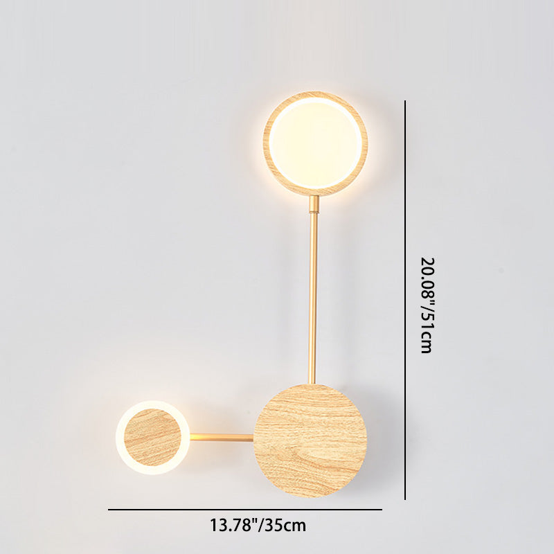 Contemporary Nordic Round Iron Acrylic LED Wall Sconce Lamp For Living Room