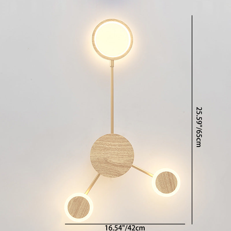Contemporary Nordic Round Iron Acrylic LED Wall Sconce Lamp For Living Room