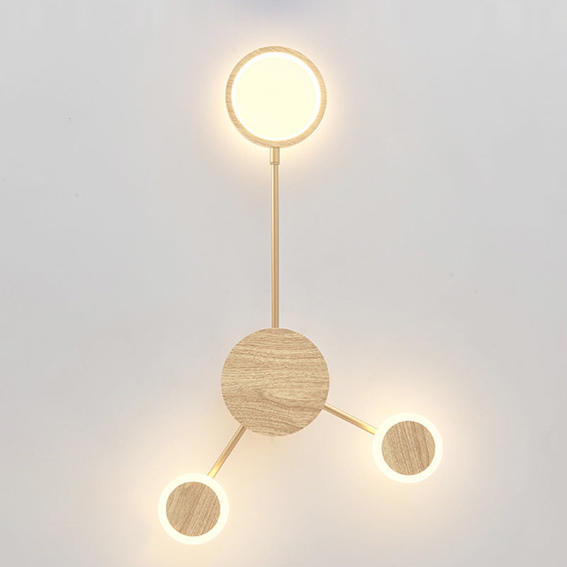 Contemporary Nordic Round Iron Acrylic LED Wall Sconce Lamp For Living Room