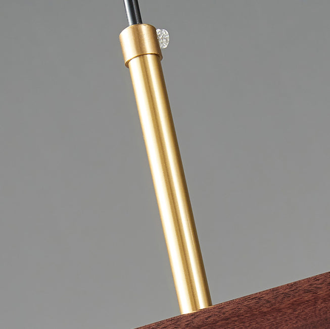 Traditional Chinese Crystal Gourd Ebony Copper LED Chandeliers Island Light For Dining Room