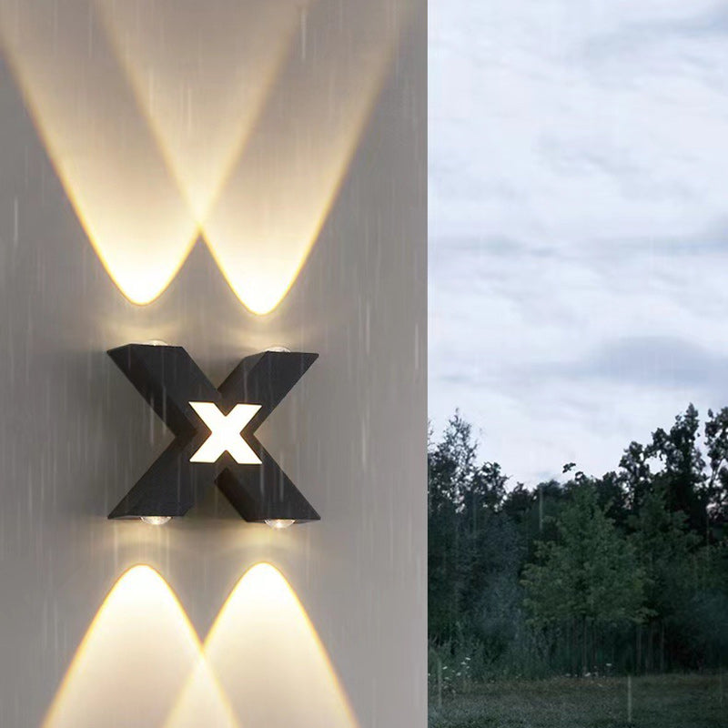 Modern Simplicity Geometry Waterproof Aluminum LED Wall Sconce Lamp For Outdoor Patio