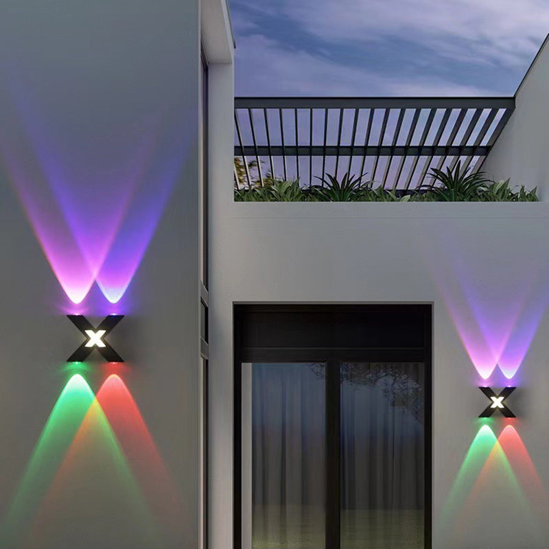 Modern Simplicity Geometry Waterproof Aluminum LED Wall Sconce Lamp For Outdoor Patio