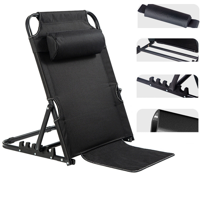 Modern Minimalist Fabric & Steel Rectangular Back Chair With Adjustable Recline & Armrests For Living Room & Bedroom