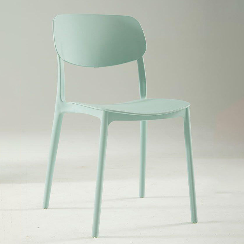 Contemporary Nordic Square PP Plastic Dining Chair Backrest For Dining Room