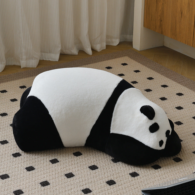 Contemporary Nordic Kids Lying Panda Velvet Sponge Sofa Backrest For Bedroom