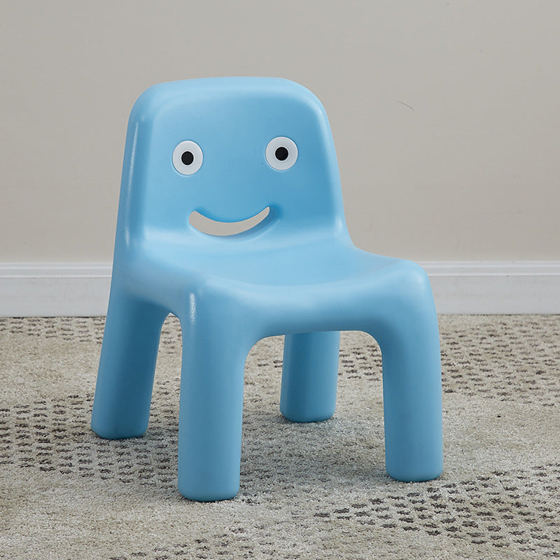 Contemporary Scandinavian Kids Smile Square PE Low Chair Backrest Armless For Living Room