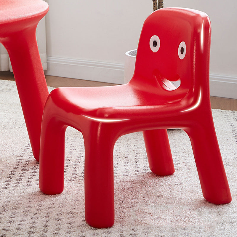 Contemporary Scandinavian Kids Smile Square PE Low Chair Backrest Armless For Living Room