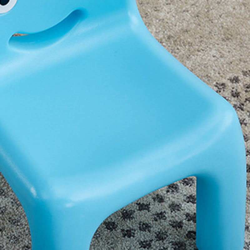 Contemporary Scandinavian Kids Smile Square PE Low Chair Backrest Armless For Living Room