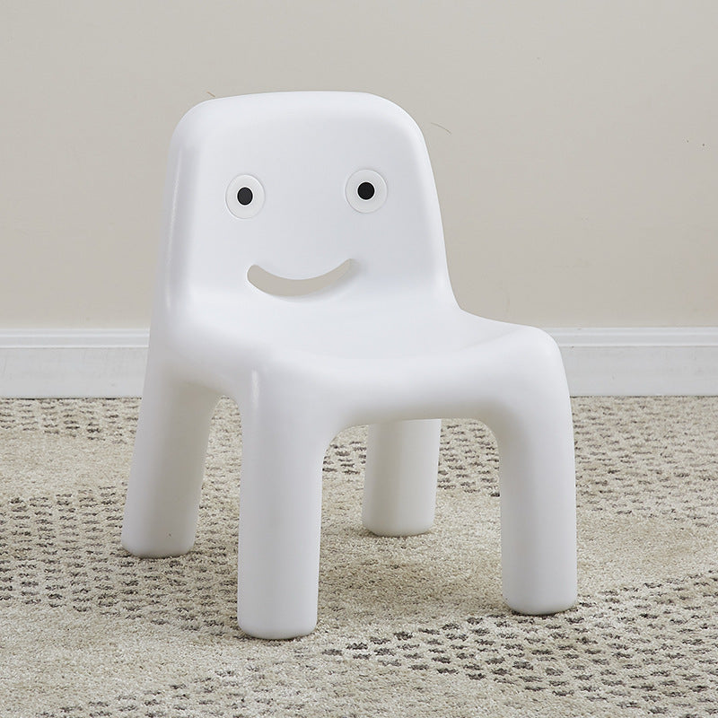 Contemporary Scandinavian Kids Smile Square PE Low Chair Backrest Armless For Living Room