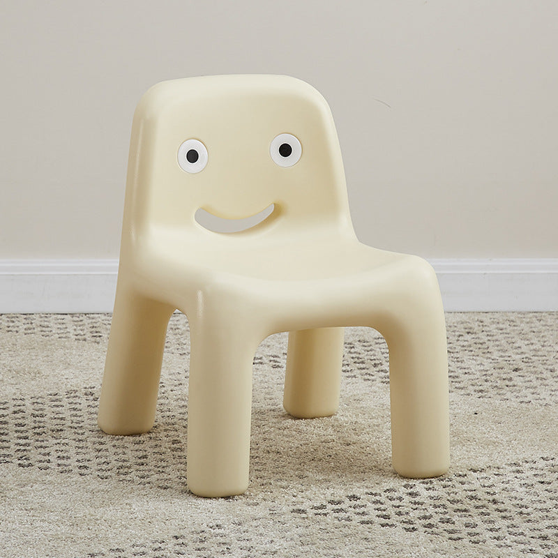 Contemporary Scandinavian Kids Smile Square PE Low Chair Backrest Armless For Living Room