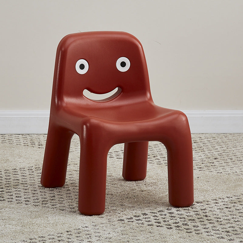 Contemporary Scandinavian Kids Smile Square PE Low Chair Backrest Armless For Living Room