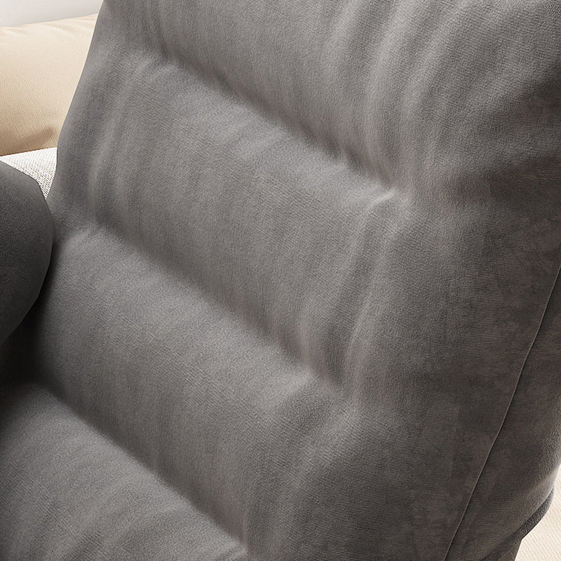 Modern Simplicity Velvet Metal Cotton Rectangular Semi-Curved Foldable Recliner Footrest Backrest Storage Bag For Bedroom