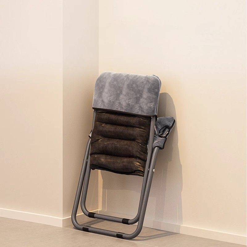 Modern Simplicity Velvet Metal Cotton Rectangular Semi-Curved Foldable Recliner Footrest Backrest Storage Bag For Bedroom