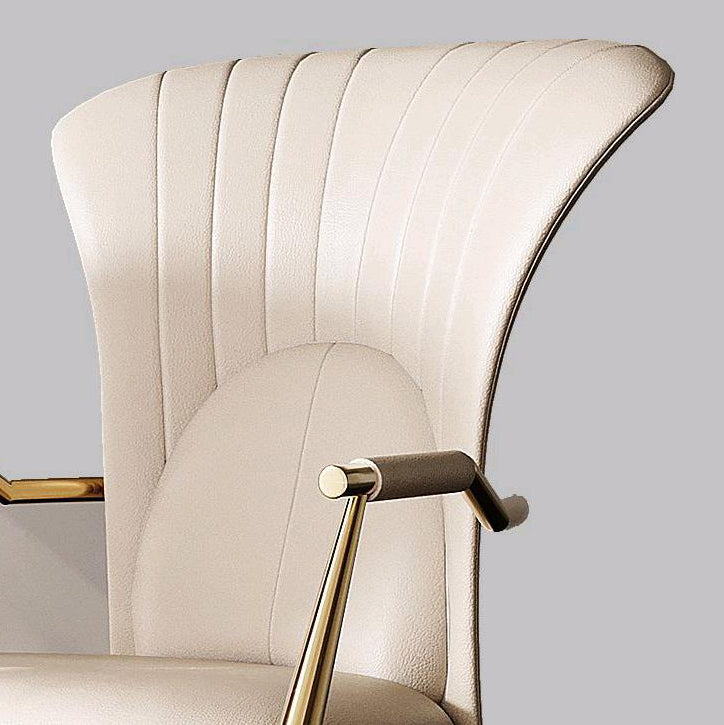 Modern Luxury Faux Leather Stainless Steel Square Dovetail Dining Chair Backrest Armrest For Dining Room