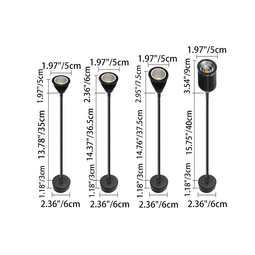 Contemporary Industrial Aluminum Gooseneck Cone LED Wall Sconce Lamp For Bedside Use