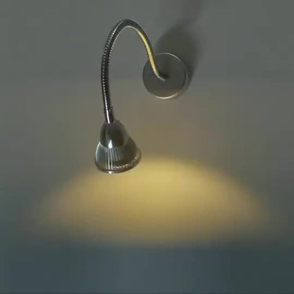 مصباح حائط LED مخروطي الشكل من الألومنيوم الصناعي المعاصر للاستخدام بجانب السرير