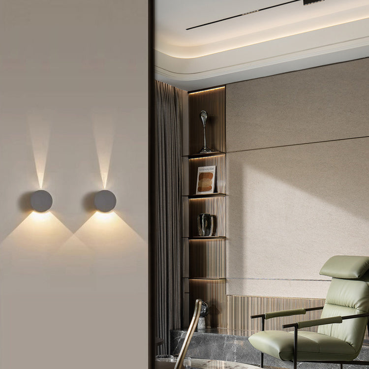 Modern Minimalist Aluminum Round Triangular Beam LED Wall Sconce Lamp For Hallway