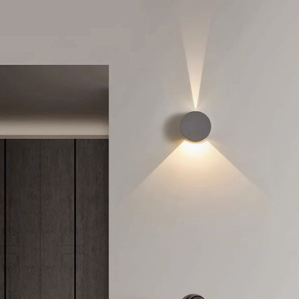 Modern Minimalist Aluminum Round Triangular Beam LED Wall Sconce Lamp For Hallway