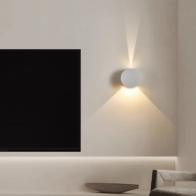Modern Minimalist Aluminum Round Triangular Beam LED Wall Sconce Lamp For Hallway