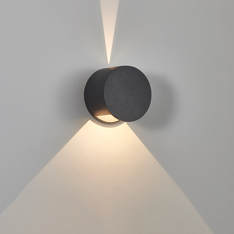 Modern Minimalist Aluminum Round Triangular Beam LED Wall Sconce Lamp For Hallway