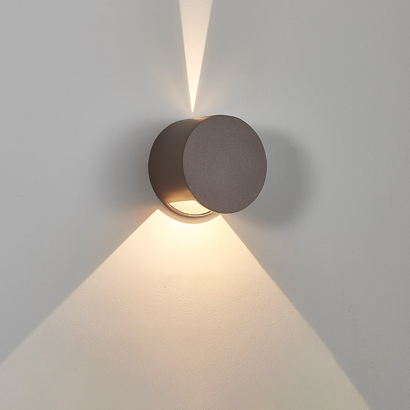 Modern Minimalist Aluminum Round Triangular Beam LED Wall Sconce Lamp For Hallway