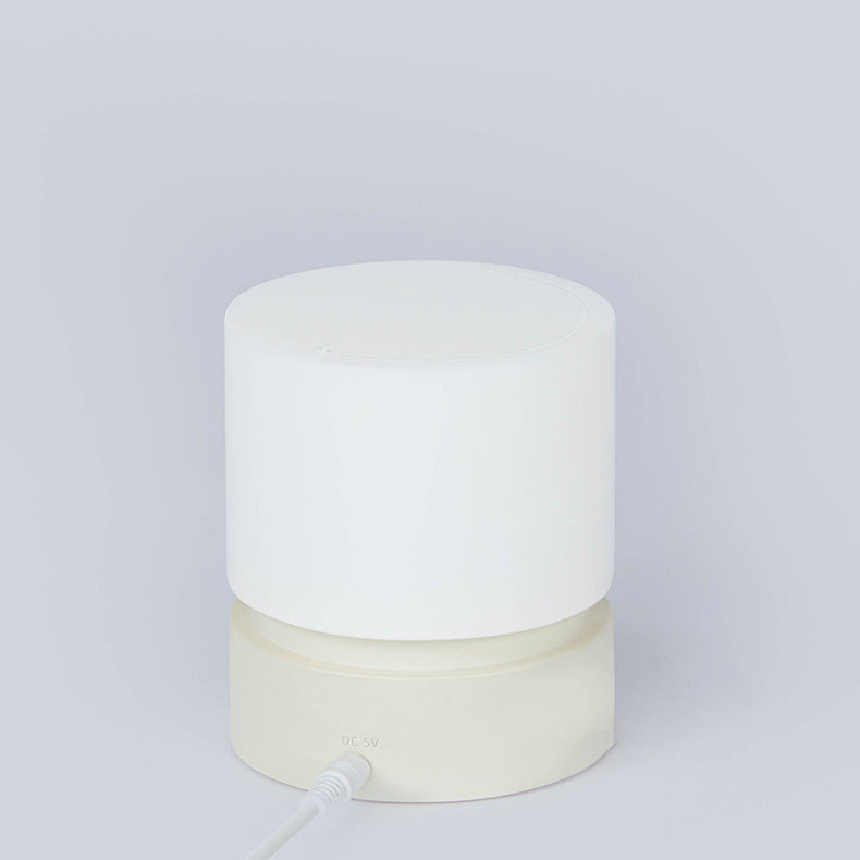 Contemporary Nordic Timer Rechargeable ABS HIPS Silica Cylinder LED Table Lamp Night Light For Bedside